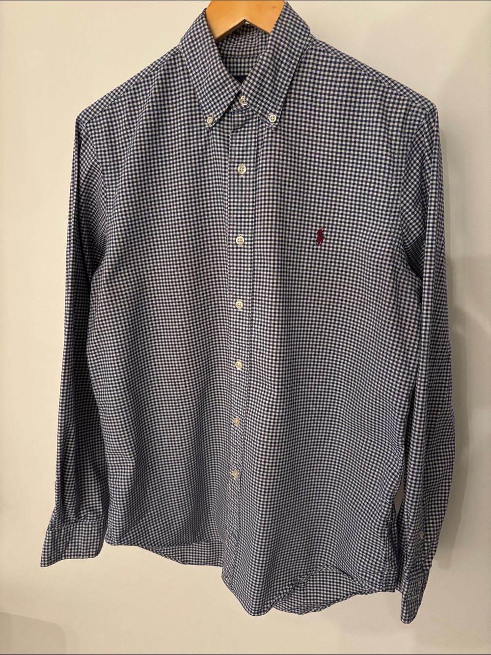 Ralph Lauren M Blue / White GINGHAM Check Button Down Shirt